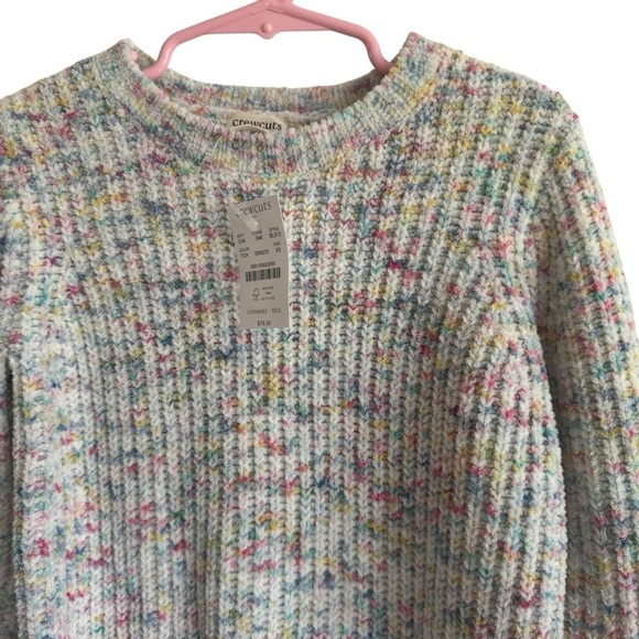 J.Crew Crewcuts Chenille Boxy Crewneck Sweater, Size XS (4-5) - Picture 2 of 5